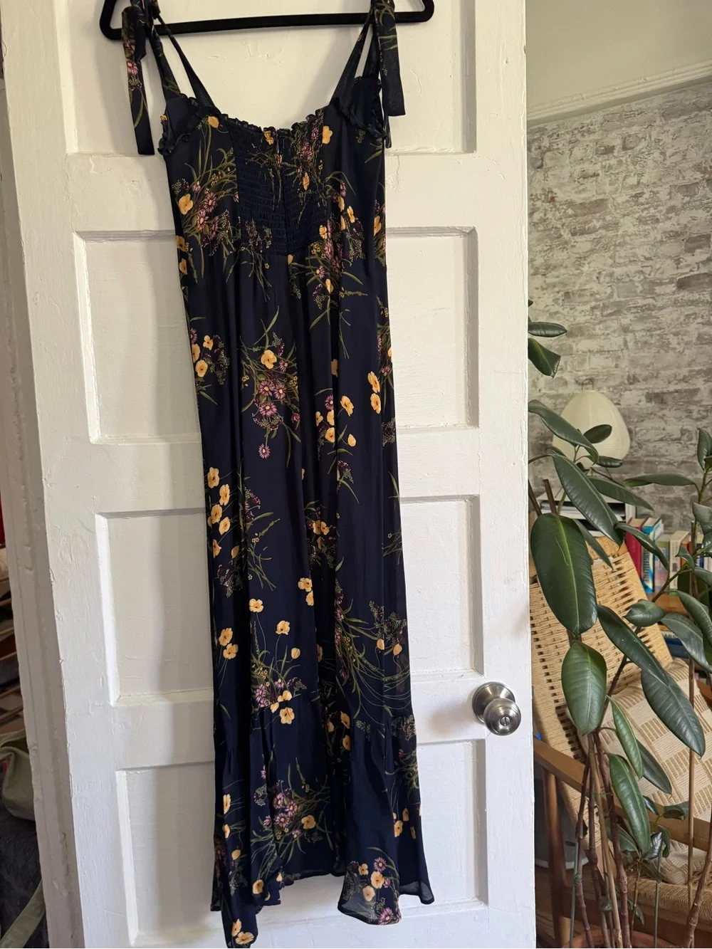 Reformation Niki Floral Tie-Shoulder Midi Dress - Picture 9 of 9